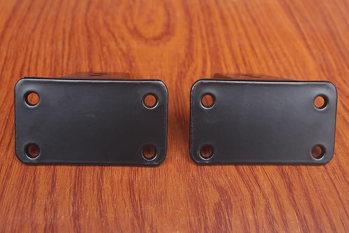 6 Pack - 3 inch Black Hidden L Shelf Bracket Iron Floating Shelf Brackets