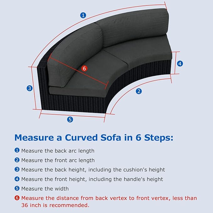 SunPatio Heavy Duty Waterproof 120 Inch Sofa Cover & 150 Inch Sofa Cover Bundle