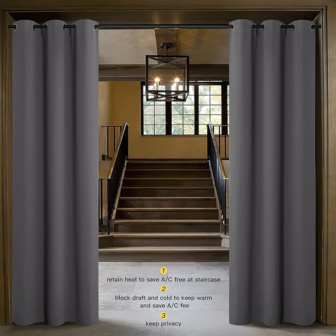 NICETOWN Closet Curtain for Bedroom Door Privacy, Faux Folding Accordion Doors