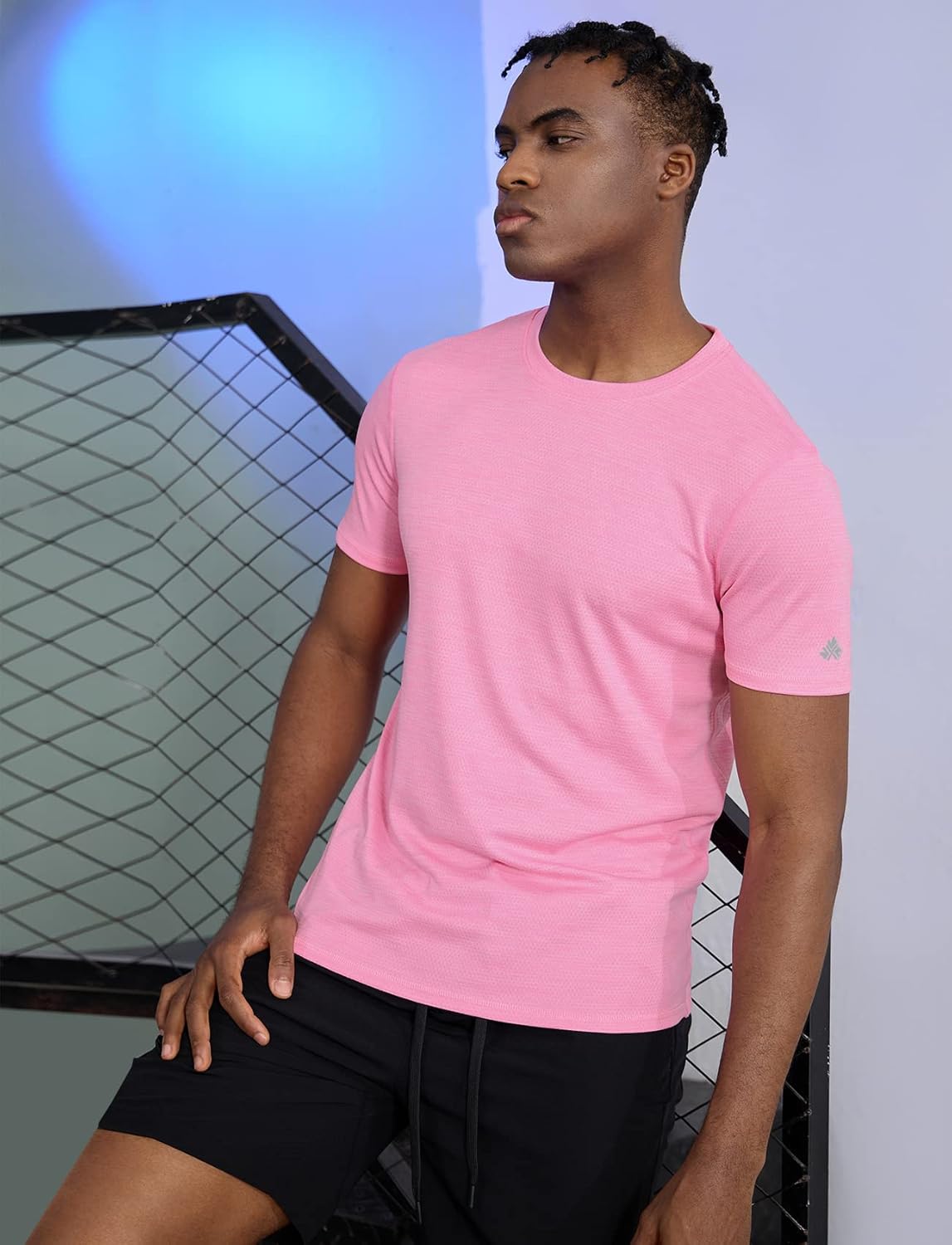 Zengjo Moisture-Wicking Men's Athletic T-Shirt - Quick Dry Workout Gym Top