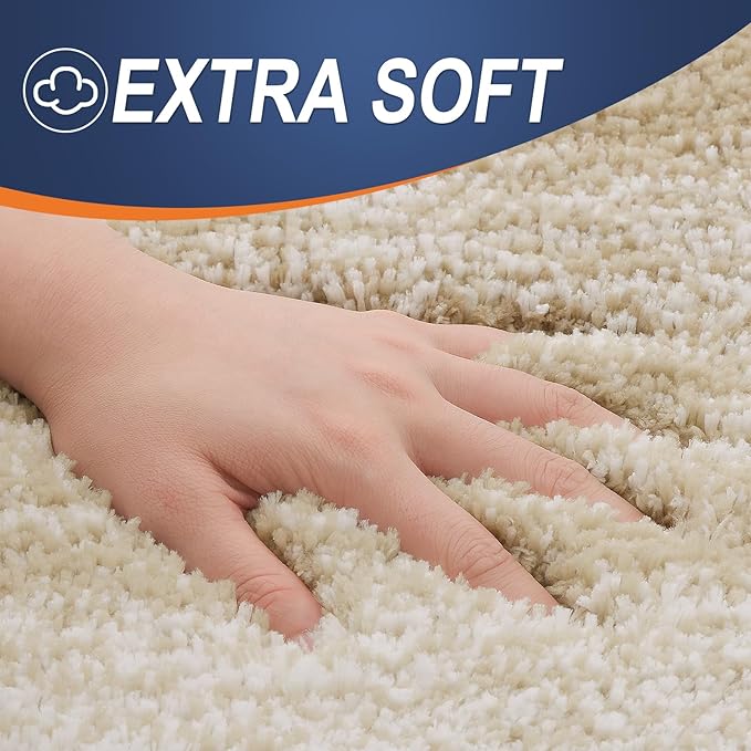 OLANLY Bathroom Rugs Mat 36x24, Extra Soft Absorbent Microfiber Bath Rugs, Rubber Backing, Quick Dry, Machine Washable Bath Mats for Bathroom Floor, Tub and Shower, Home Decor Accessories, Tan