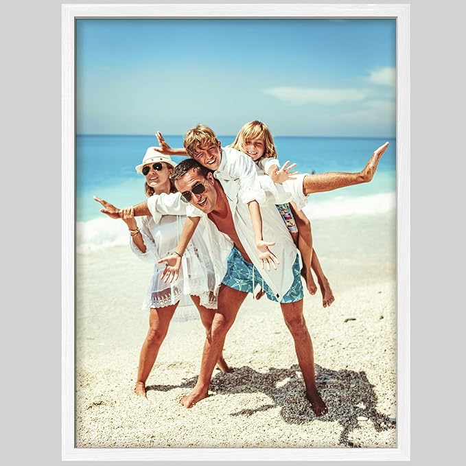 wall26 Custom Framed Poster Wall Art for Living Room, Bedroom Canvas Prints for Home Decoration Ready to Hang - 12"x16" White