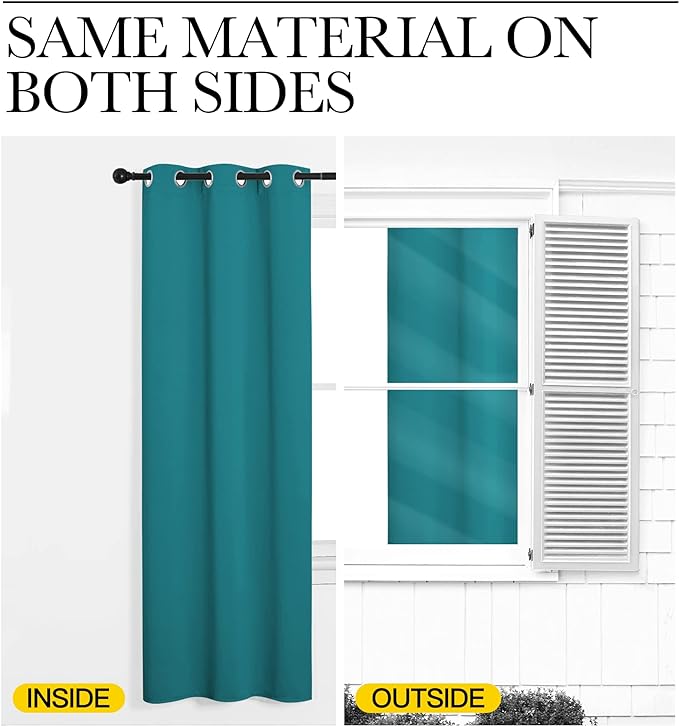 NICETOWN Room Darkening Curtains 84 inch Length 2 Panels, Thermal Insulated
