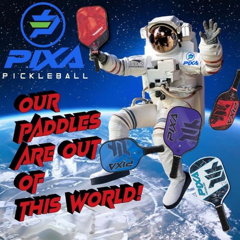 PIXA Pro XF T-700 Carbon Face Premium Pickleball Paddle; 20mm; Long 5.5 inch Handle; Premium Grip; Intermediate/Advanced; Great Gift!