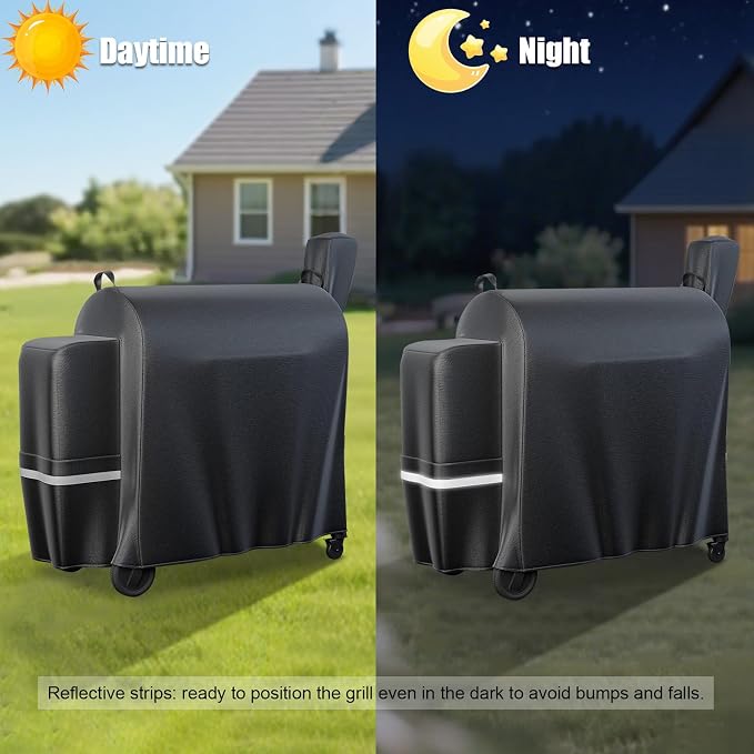 QuliMetal Grill Cover for Traeger Pro 34/780 Series - 600D Heavy Duty Waterproof Smoker Cover Grill for Treager Pro 34,Pro 780, Texas,Z Grills,BAC380 Full-Length Grill Cover Grill Accessory