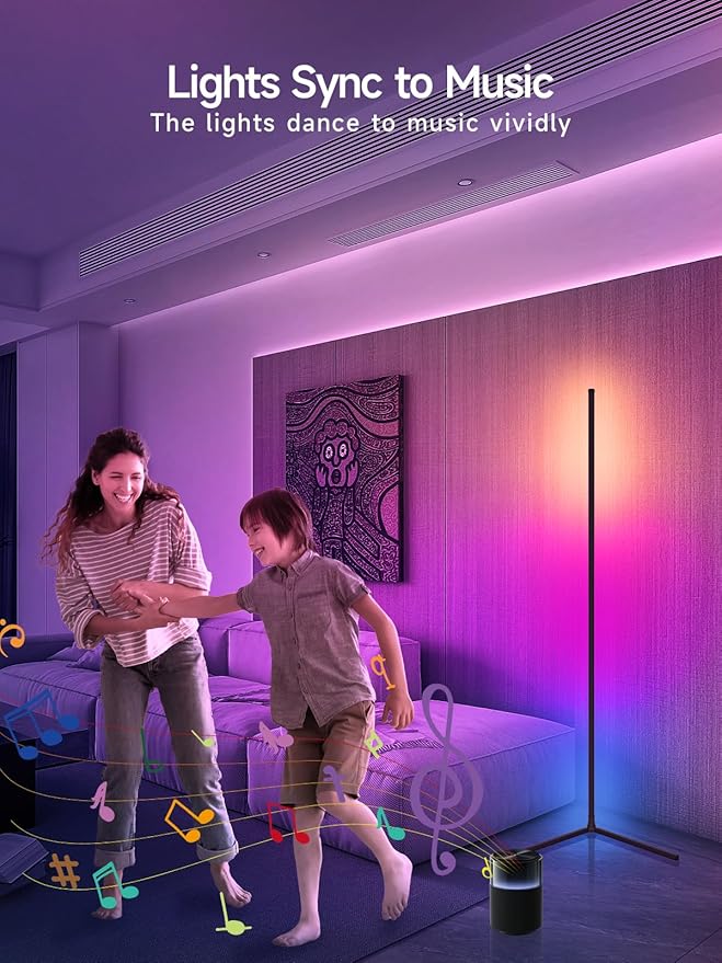 Tyute Floor Lamp, RGB LED Corner Lamp