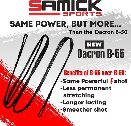 Dacron Bow String Replacement - Durable Bowstring for Recurve & Longbow Bows | 12-16 Strands, 44-70 Inches