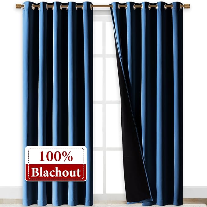 NICETOWN Total Shade Curtains and Draperies, Heavy-Duty Full Light Shading