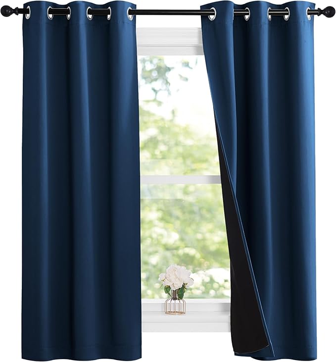 NICETOWN 100% Blackout Short Curtains