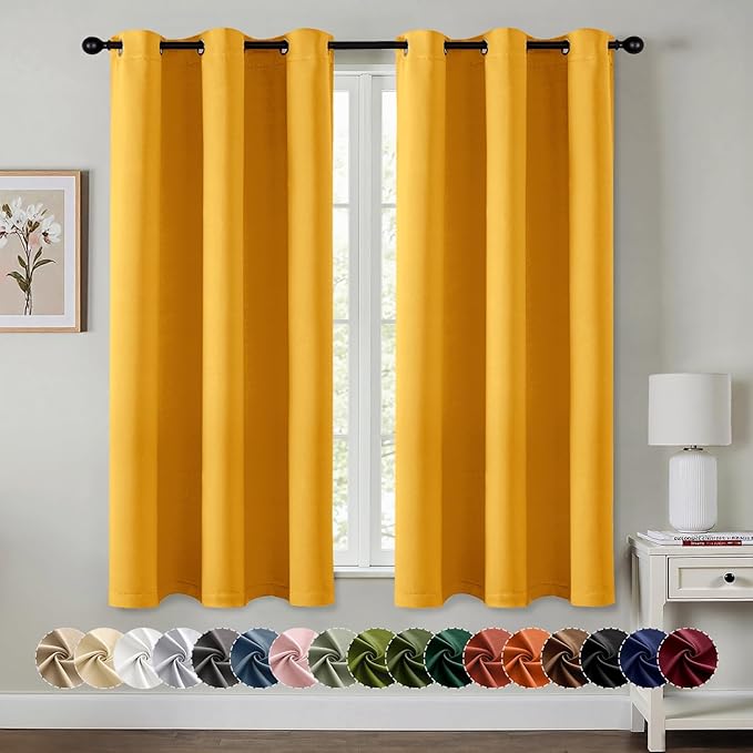 MIULEE Blackout Curtains for Bedroom Living Room 2 Panels, Thermal Insulated