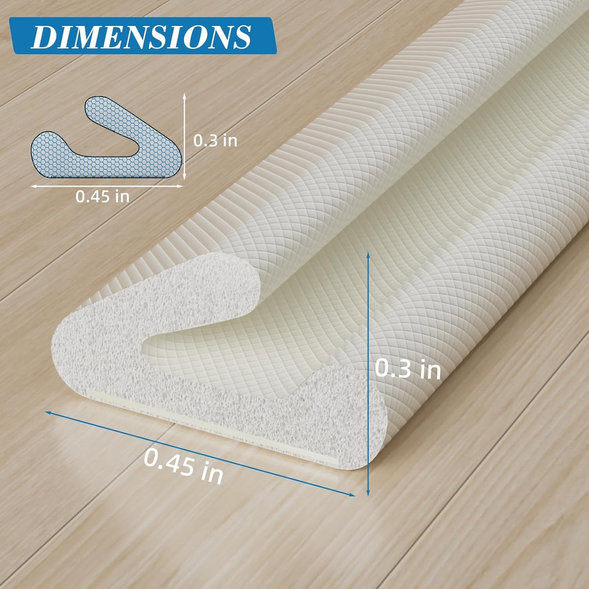 V-Shaped Weather Stripping Door Seal, 52.5FT Draft Stopper for Doors/Windows, Gaps, Dustproof, Soundproof & Thermal Insulating, Noise-Reducing, Light-Blocking Door Gap Filler