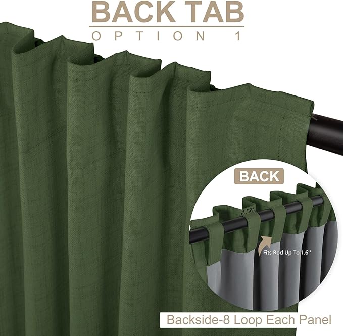 100% Blackout Shield Linen Blackout Curtains