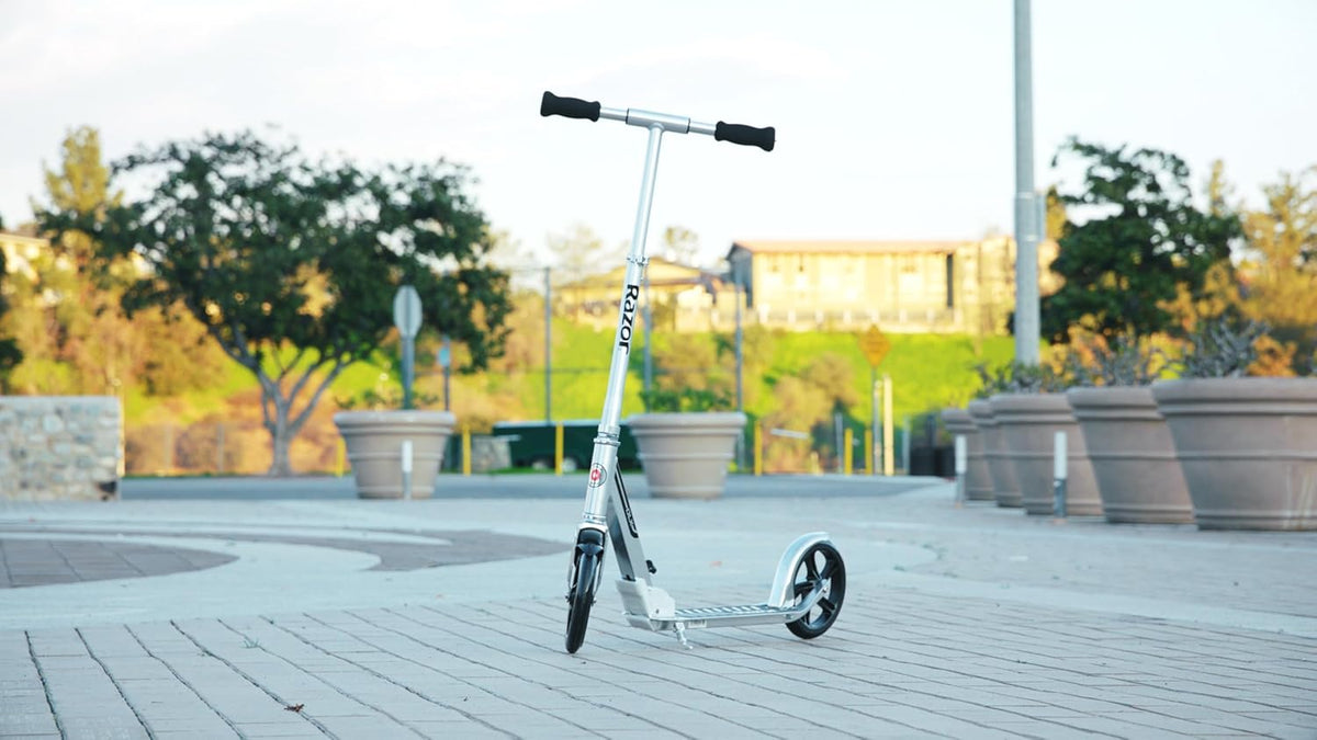 Razor A5 DLX Kick Scooter - Foldable Design, 8" Urethane Wheels, For Kids Ages 8+, Up to 220 lbs
