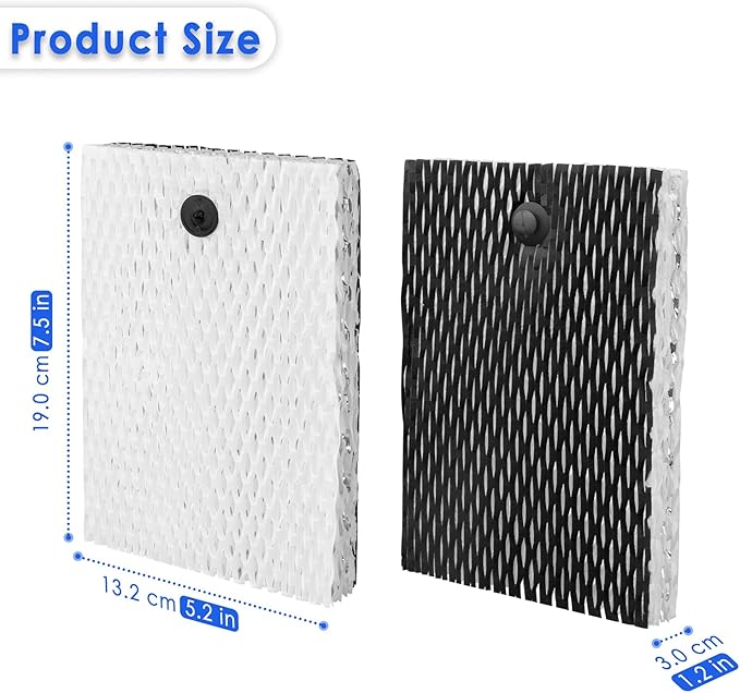6 Pack HWF100 Humidifier Filter E Compatible with Holmes HM630, SCM630, BCM646, HM7808, SCM7808, BCM7205, HCM730, BCM7305, HCM729G