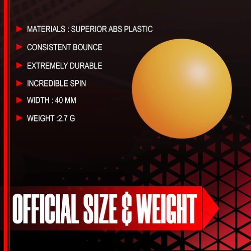 D-Xam Ping Pong Balls - 15 Pack Official 40mm High Bounce Table Tennis Balls | Durable ABS for Training & Practice