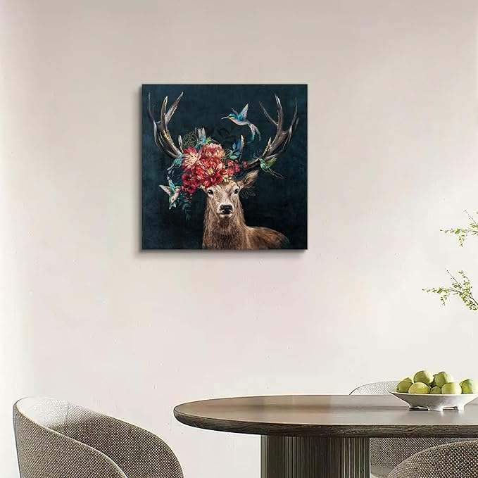 JolyWell Deer Canvas Wall Art