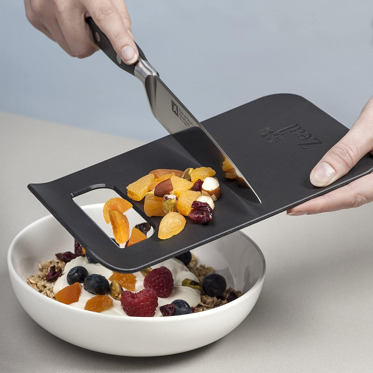 Zeal Red Cutting Board - 22x15 cm Straight to Pan Chopping Board for Easy Food Prep