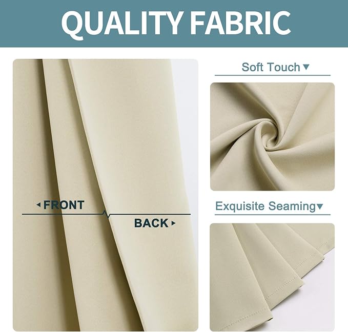 ChrisDowa Blackout Door Curtains