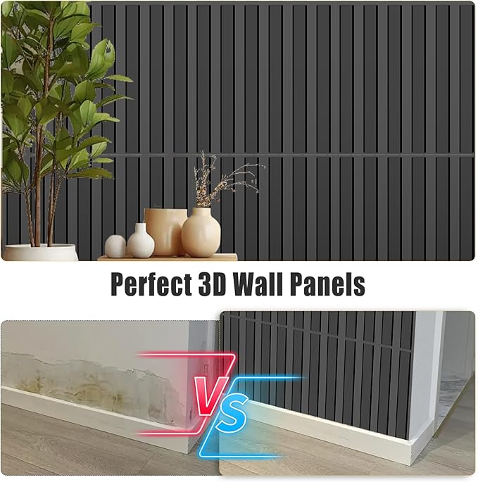 33 Pack 3D PVC Wall Panels 12x12 Inch