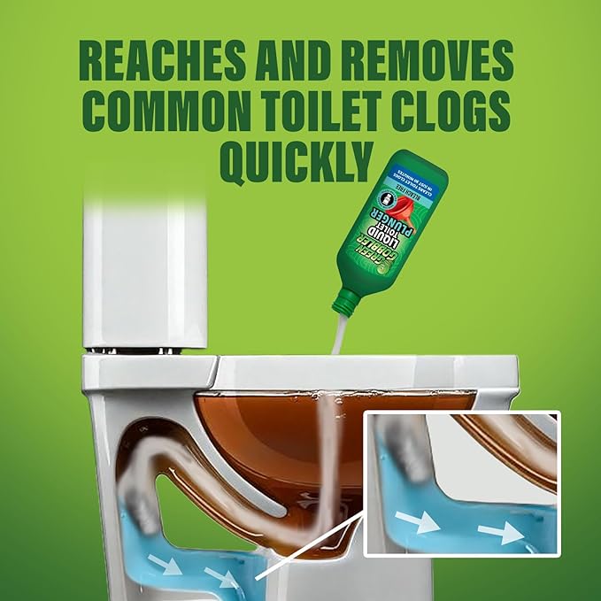 Green Gobbler Liquid Toilet Plunger | Clog Remover | Safe for Toilets and Septic