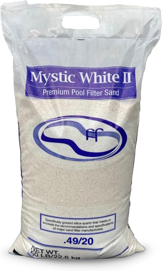 U.S. Silica 3 Pack Mystic White II Sand for Above Ground and Inground Pool Filter Pumps, 50 Lb - Accessories and Supplies for Swimming Pool System Cleaning and Maintenance