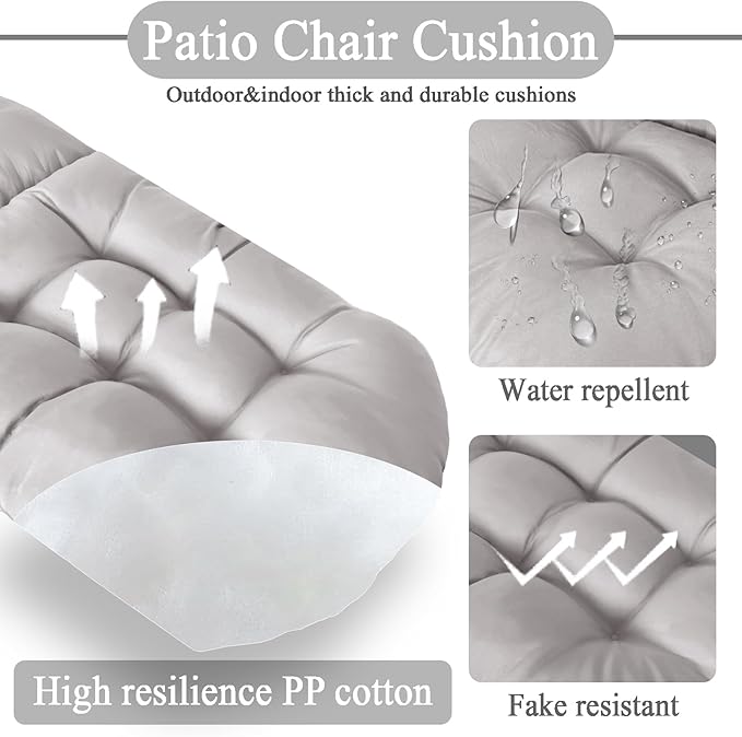 Adirondack Chair Cushion, Thick Indoor/Outdoor Rocking Chair Cushion with High Elasticity PP Cotton, Fade-Resistant, 44'x19'x4