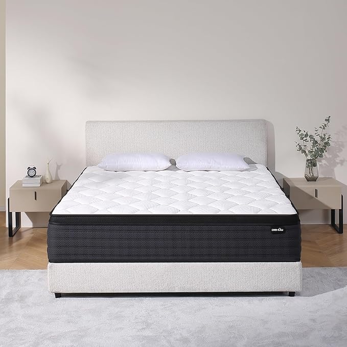 Full Size Mattress, 12 Inch Hybrid Memory Foam Full Mattress in a Box, Medium Firm, Pressure Relief, CertiPUR-US