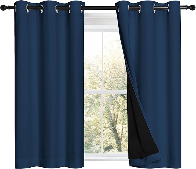 NICETOWN 100% Blackout Short Curtains