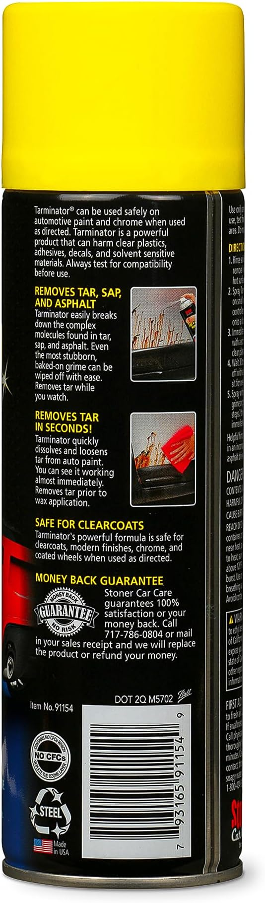 Stoner Car Care Tarminator Tar, Sap, and Asphalt Remover Safe on Automotive Paint and Chrome on Cars, Trucks, RVs, Motorcycles, and Boats – 10 oz (Pack of 2)