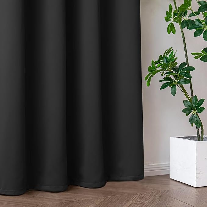 IGEMAEVE Blackout Curtains 72 Inch Length 2 Panels Set, Grommet Energy Saving