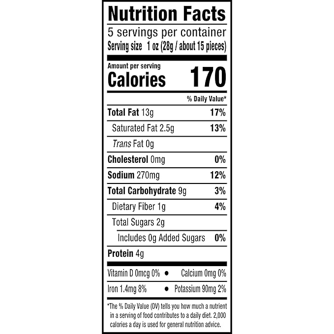 PLANTERS Cashews Salt and Vinegar, 5oz Bag (Pack of 2)