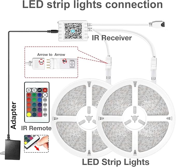 DAYBETTER LED Strip Lights 200ft, Color Changing Lights Strip