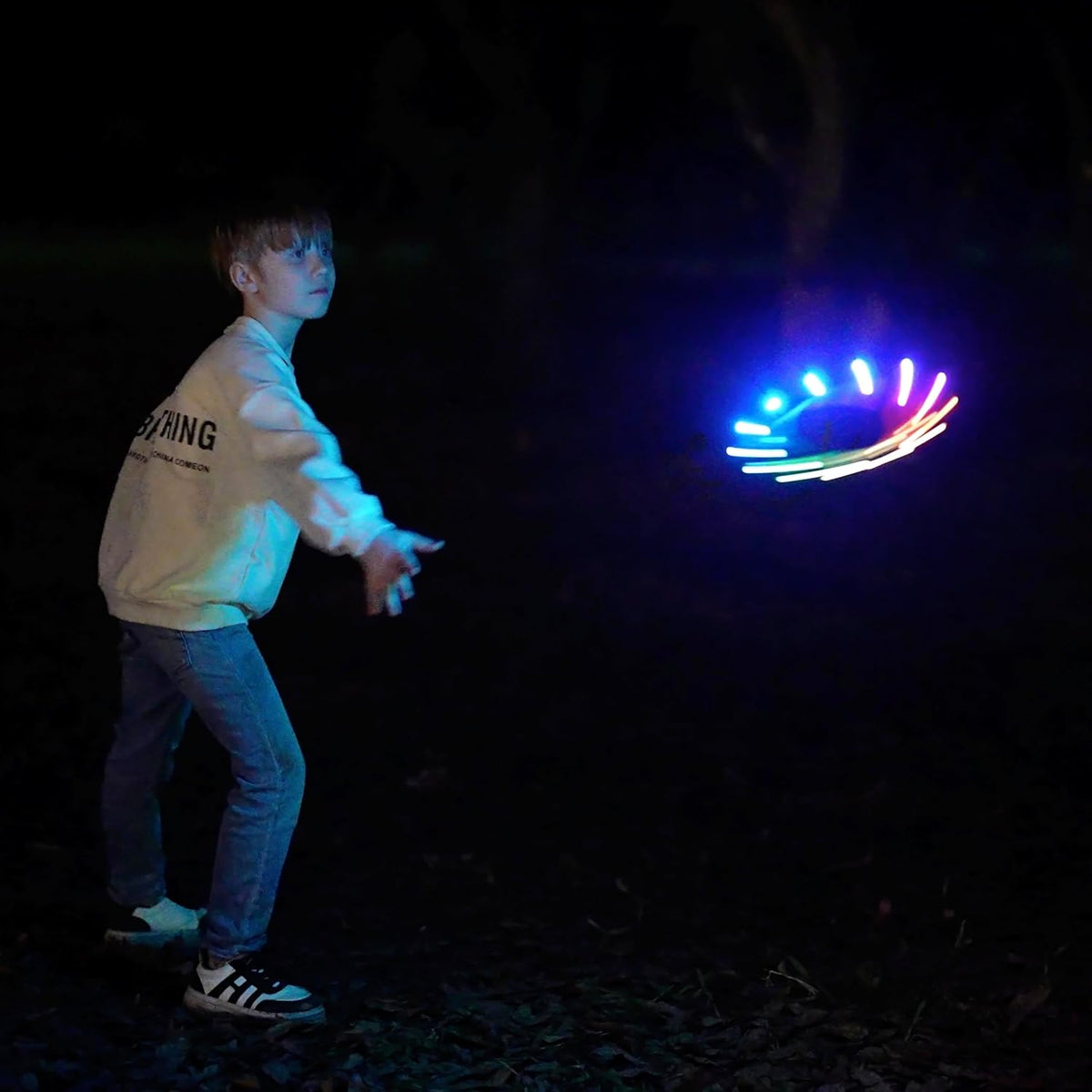 TOSY Flying Ring Bundle - 6-Pack with 2 Blue, 2 Green, & 2 Red | Super Bright 12 LEDs