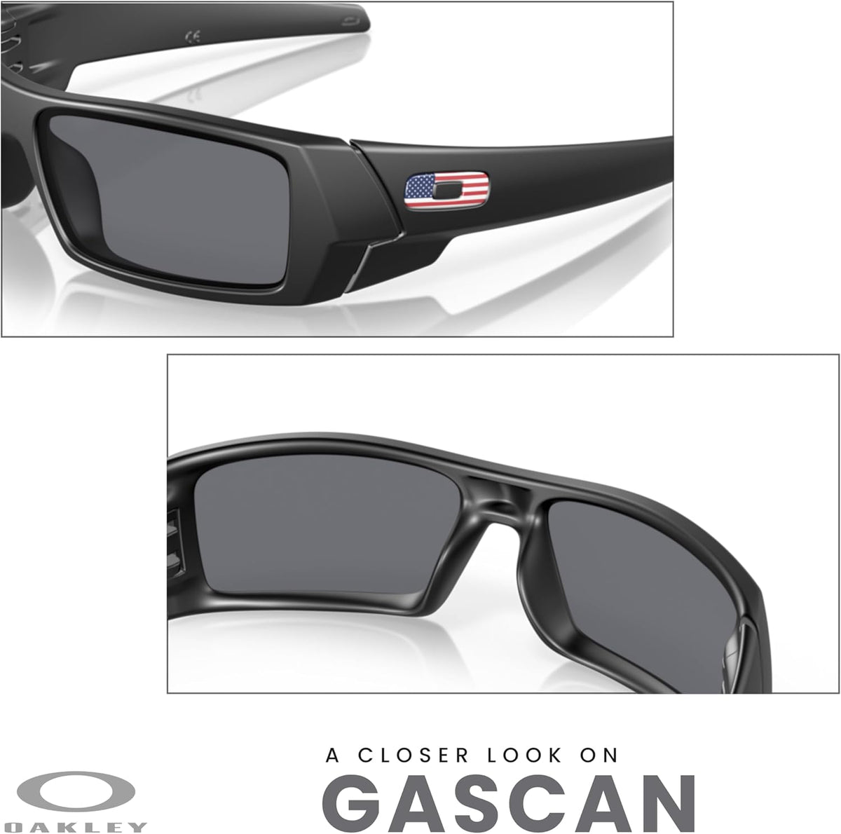 OAKLEY Gascan OO9014 Sunglasses for Men + Bundle Accessory Leash Kit, Microfiber Pouch