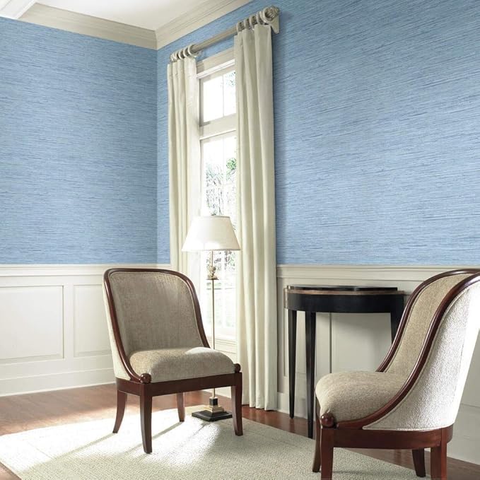 York Wallcoverings Nautical Living Horizontal Grass Cloth Removable Wallpaper