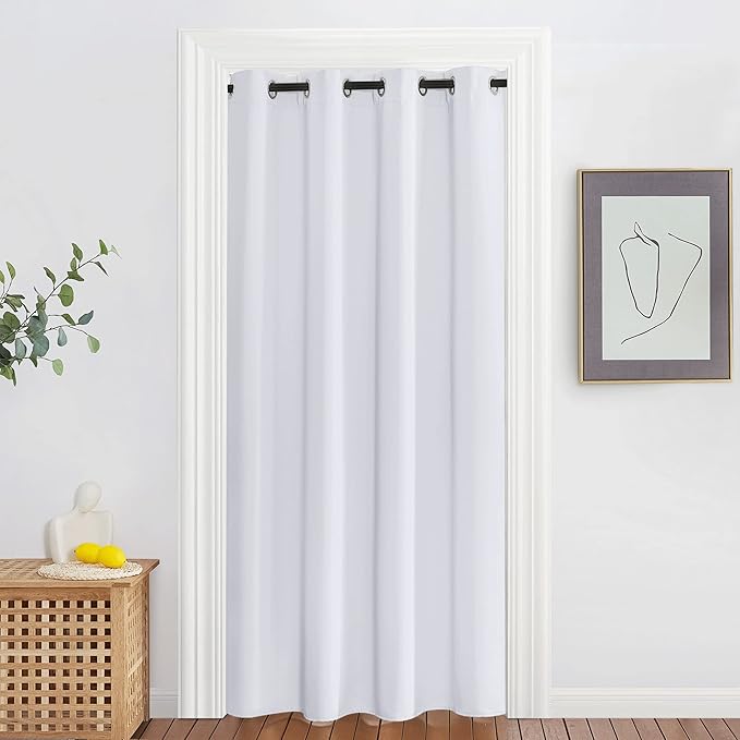 NICETOWN Room Darkening Greyish White Curtain