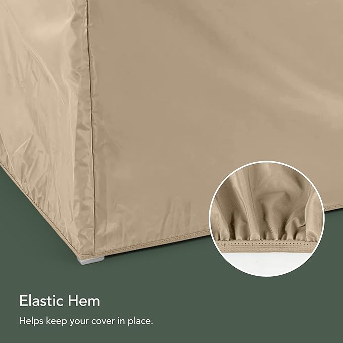 Covermates Classic Grill Cover - All-Weather Heavy Duty Outdoor BBQ Cover with Water-Resistant 12-Gauge Vinyl, Mesh Vents, Protection for Large Outdoor Grills, 66 Inch, Classic Tan