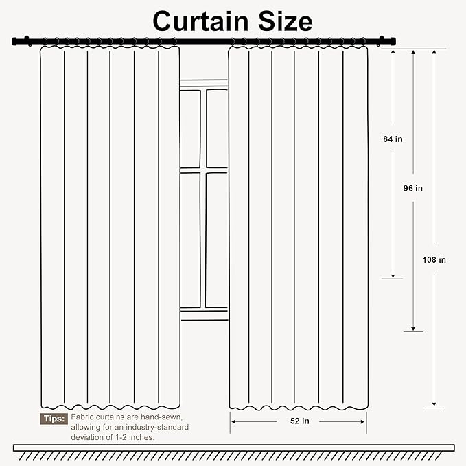 hoeflife Blackout Curtains for Bedroom Room Darkening Curtains for Living Room