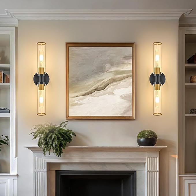 Wireless Wall Sconce with Remote Control, Easy Install Dimmable Rechargeable