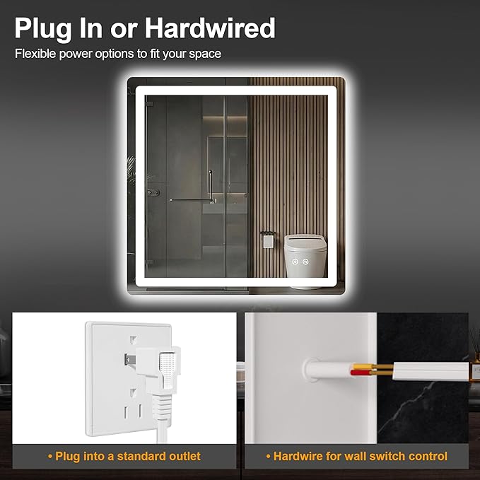 AMOISE LED Bathroom Vanity Mirror