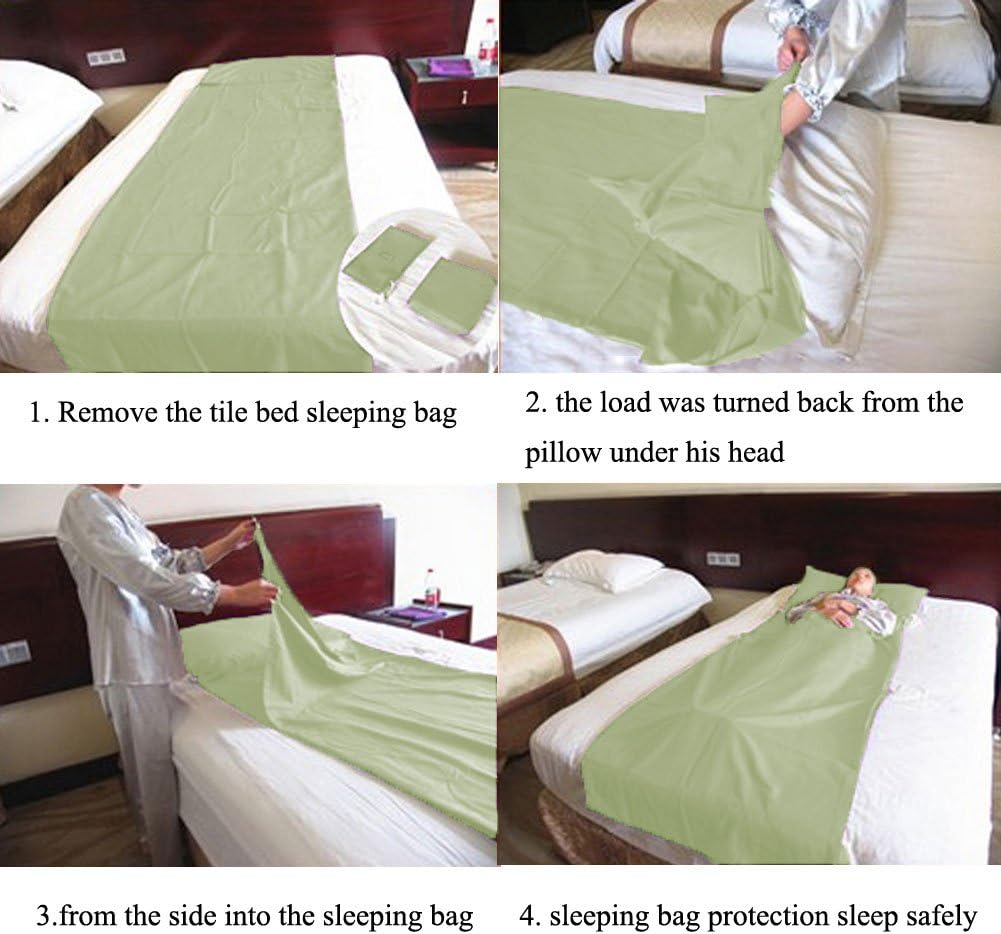 Sleeping Bag Liner Travel Sheets for Hotel Camping Sheets Travel Bed Sheets for Hotel Lightweight Single &Double Compact Sleeping Bag Sack Breathable Travel Sleeping Bag for Hotels Adult Compact Sacks