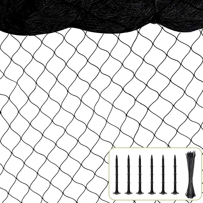 BSTPCOO 100'x100' Bird Netting for Chicken Coop, Heavy Duty Nylon 1" Mesh Poultry Netting Chicken Nettings Roof Hawk, Aviary Nettings Deer Fence Garden Net for Fruits Trees Plant