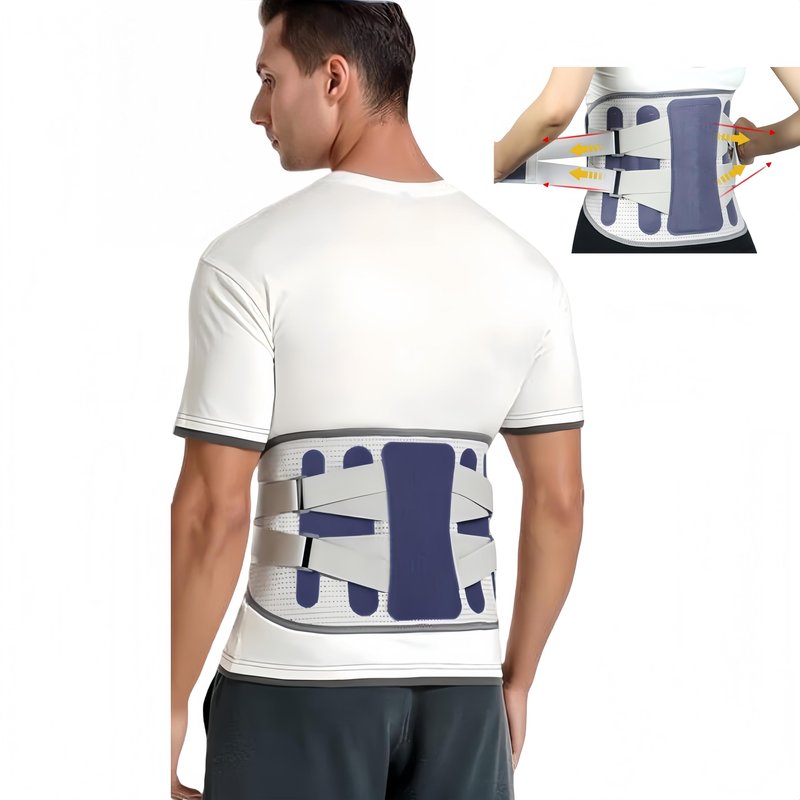Aylashine Back Brace Lower Back Pain Relief, Lumbar Support Belt with Breathable Pad, Adjustable Back Support Brace for Women & Men - Scoliosis, Sciatica & Herniated Disc Relief XL