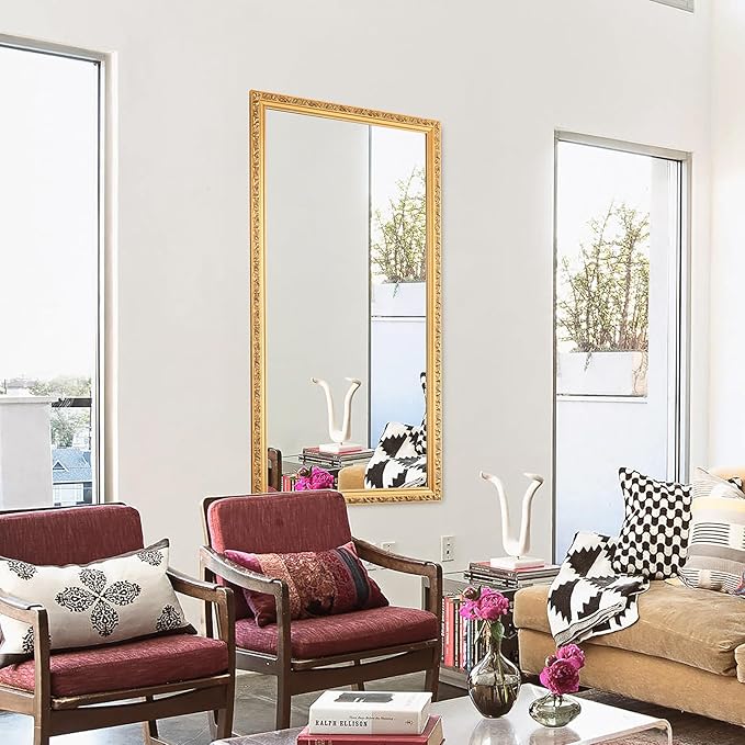 Large Decorative Mirror for Wall Decor, Big Vanity Mirror for Bathroom