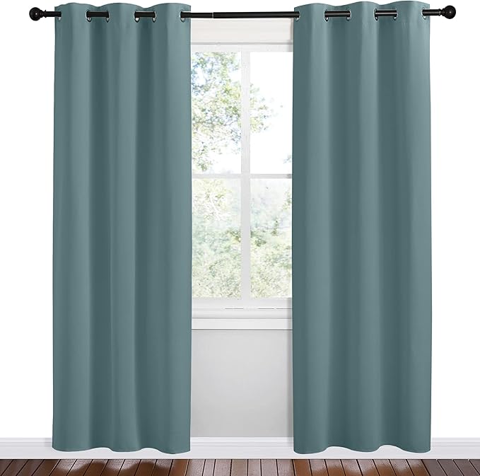 NICETOWN Modern Blackout Curtains Noise Reducing, 2 Panels, W42 x L78 -Inch