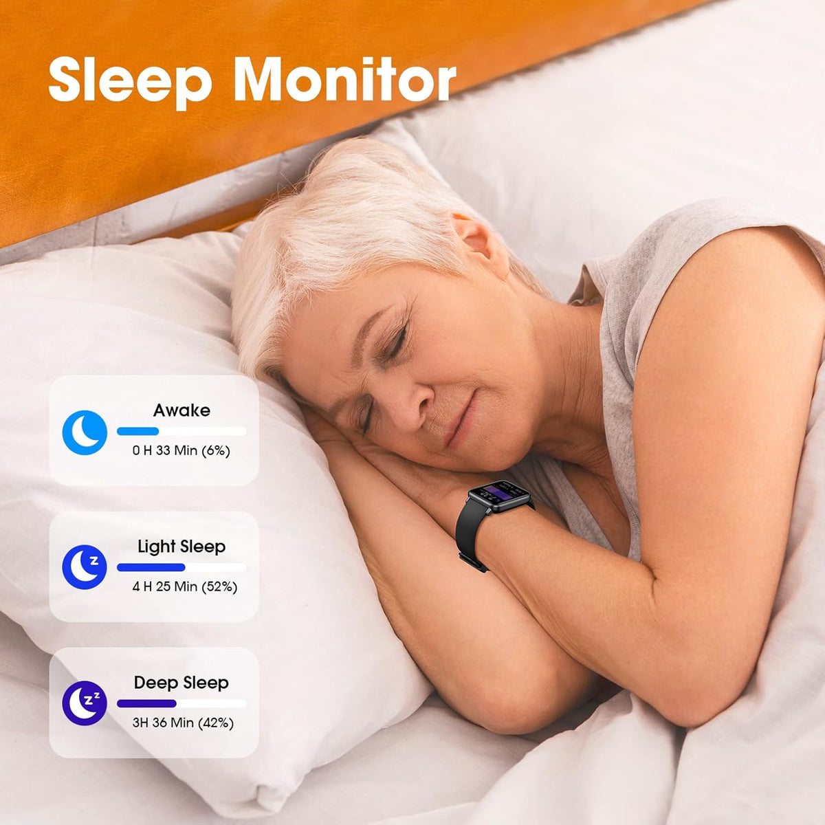 Pautios Pedometer Watch - Senior-Friendly Waterproof Fitness Tracker | Step Counter & Sleep Monitor for Men & Women