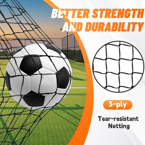 Bearwill Soccer Goal - Portable Kids Soccer Goals Set of 2 | 4x3ft Training Equipment with Ball, Ladder, Cones, Targets