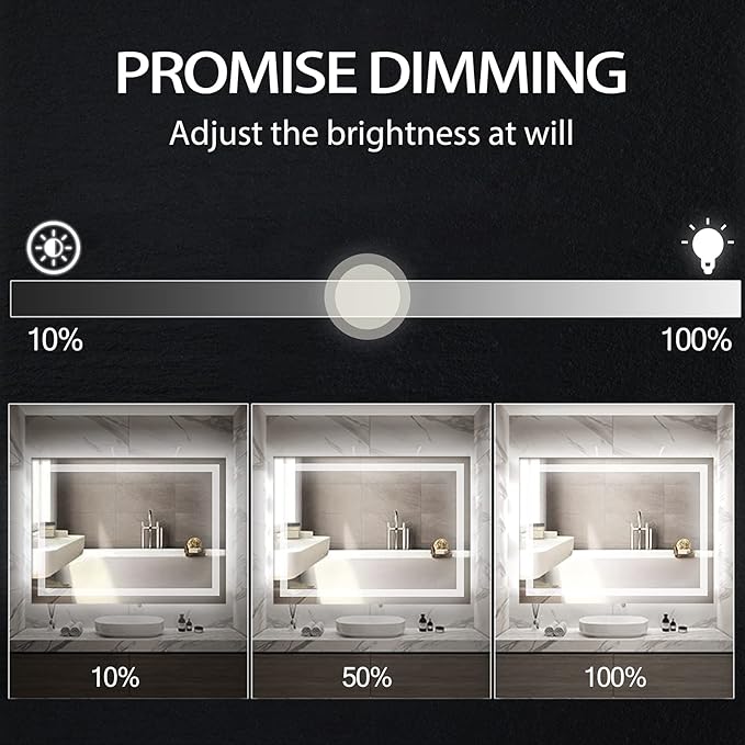 36x28 inch LED Lighted Bathroom Mirror