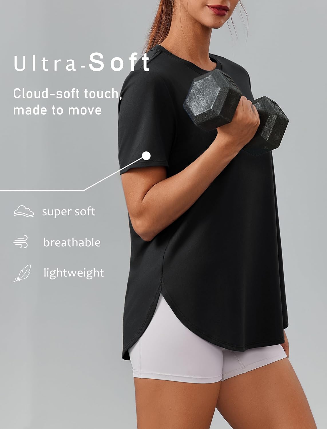PINSPARK Workout Tops for Women - Short Sleeve Athletic Shirts with UPF 50+ | Quick Dry for Gym & Hiking (S-3XL)