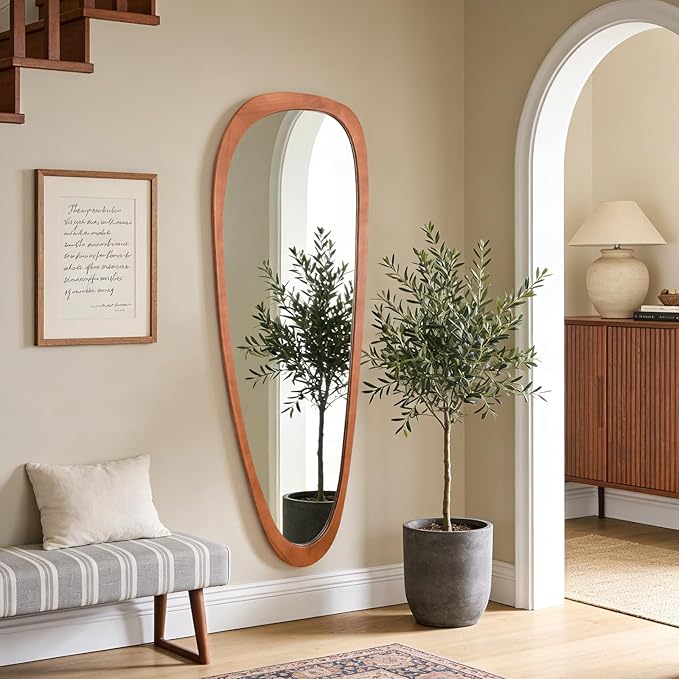 WallBeyond Asymmetrical Mirror, Irregular Mirror Full Length, Boho Wall Mirrors